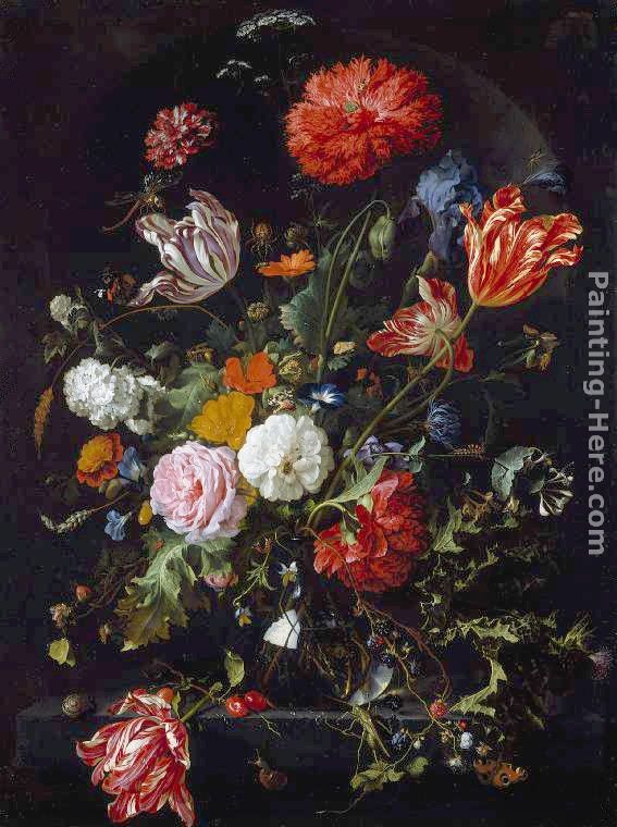 Flower Piece painting - Jan Davidsz de Heem Flower Piece art painting